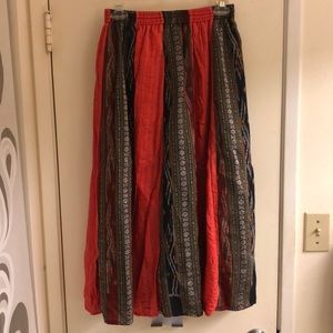 Vintage Boho Midi Skirt